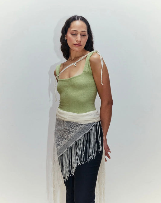 Pearle Knits Chubby Tank in Pale Green