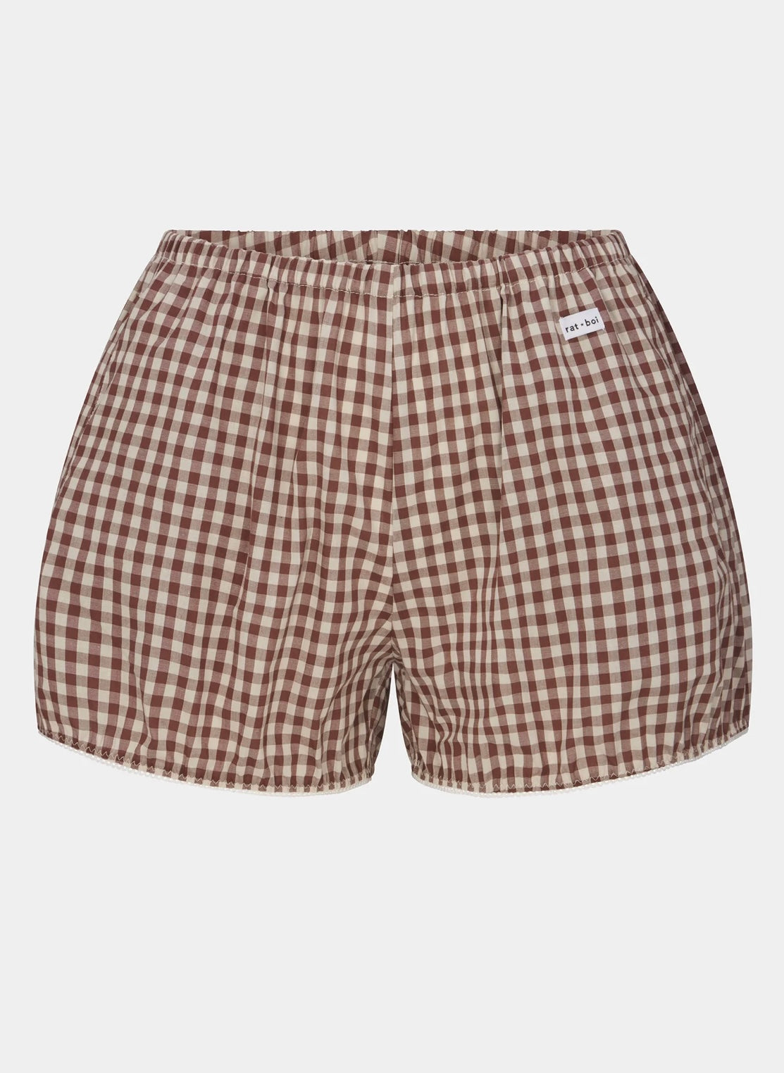 Rat Boi Easy Bloomer Short in Teddy Gingham