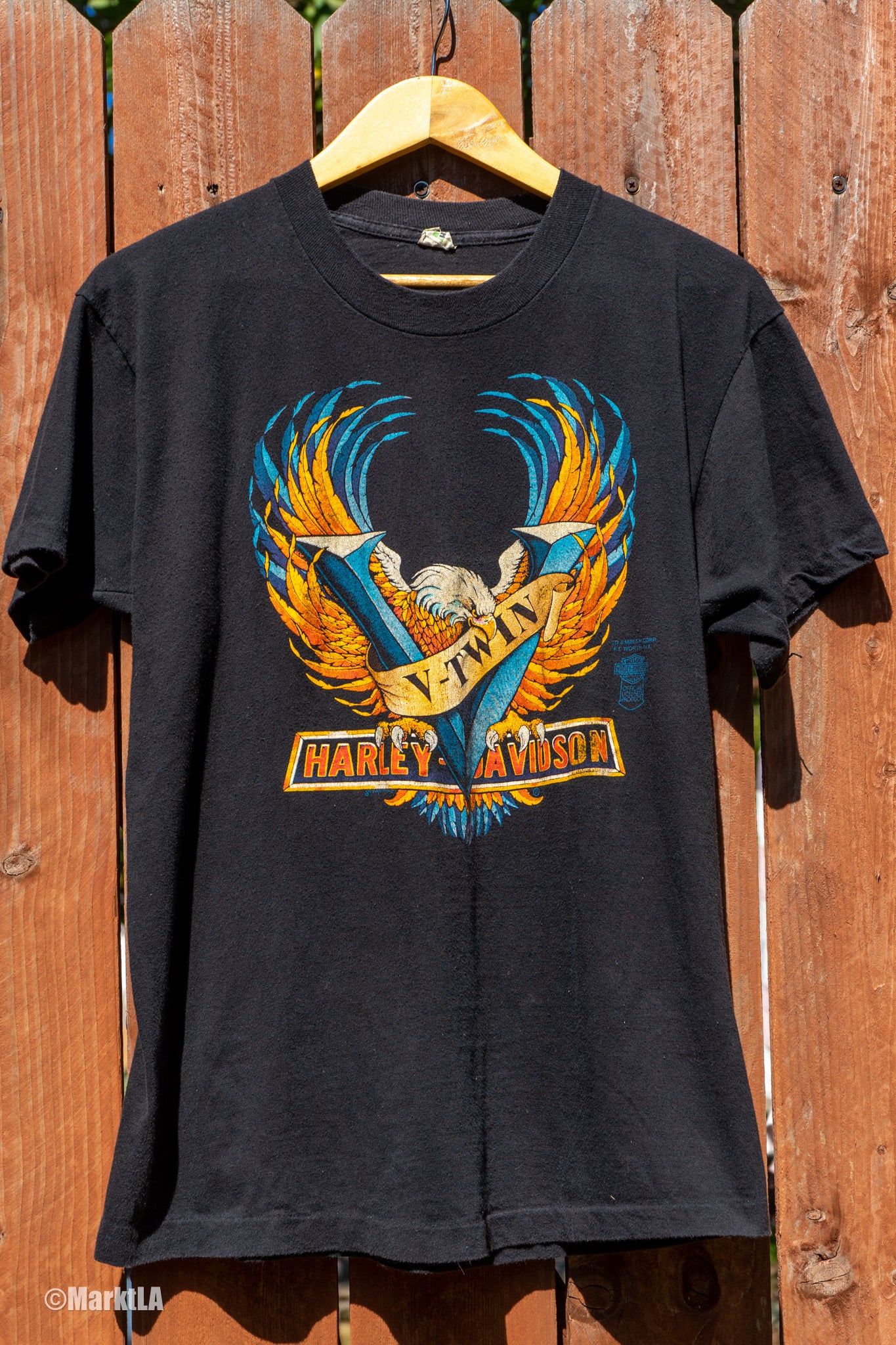 Vintage 80s 3D Emblem Harley Davidson Single Stitch T-shirt