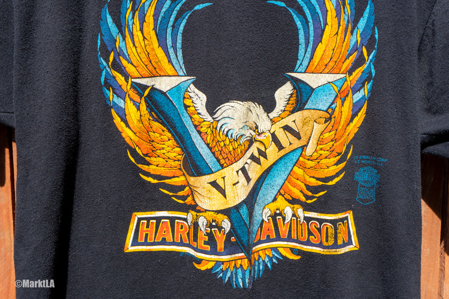 Vintage 80s 3D Emblem Harley Davidson Single Stitch T-shirt