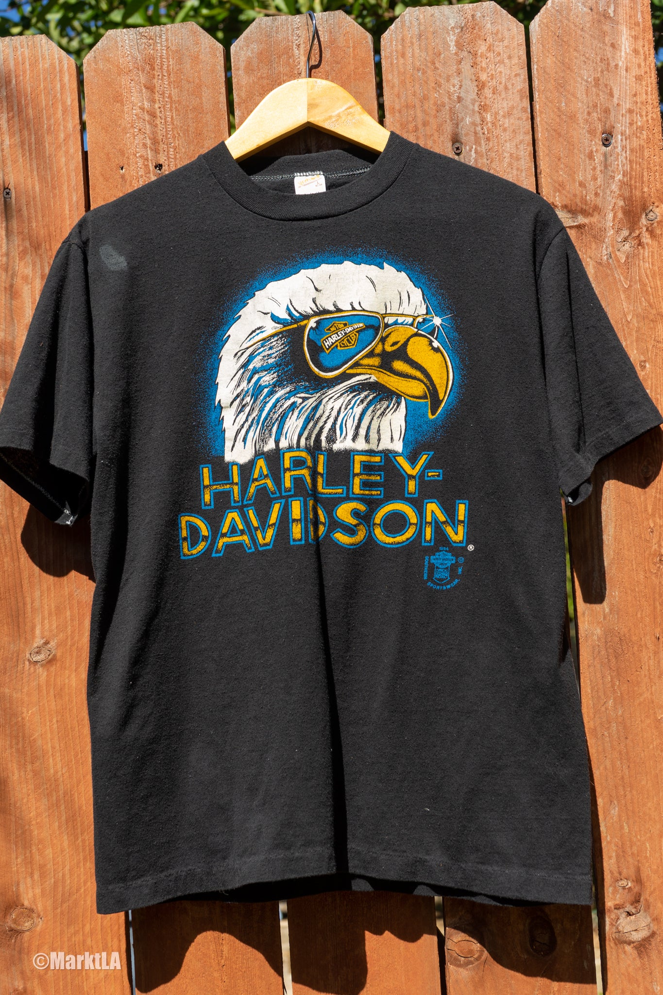 Harley Davidson Mirror Shades Eagle Vintage T-shirt 1980s size L