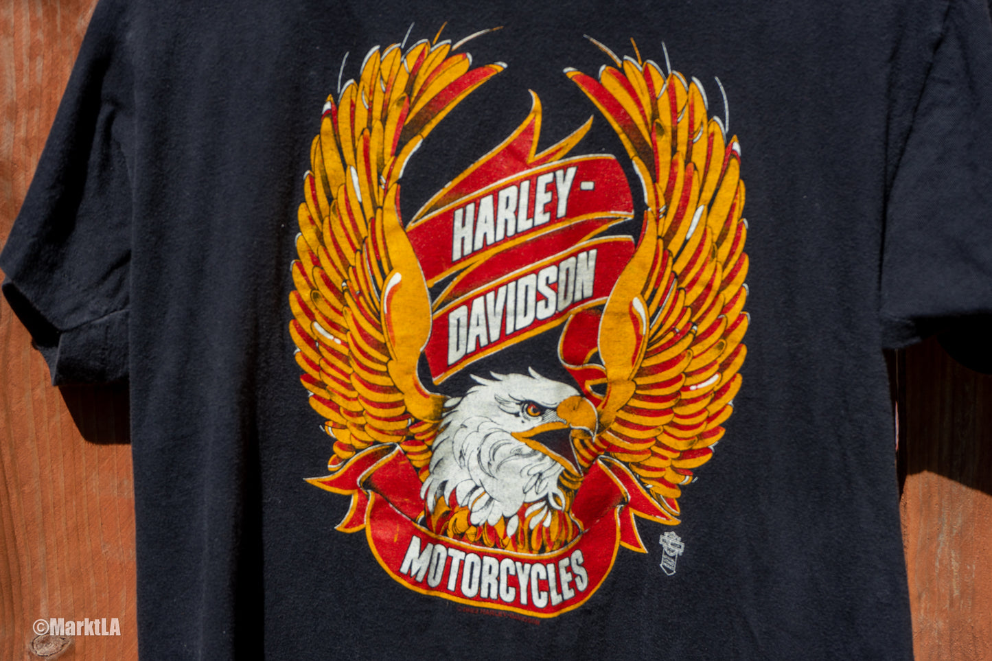 Harley Davidson Tee Eagle Vintage Size L Black