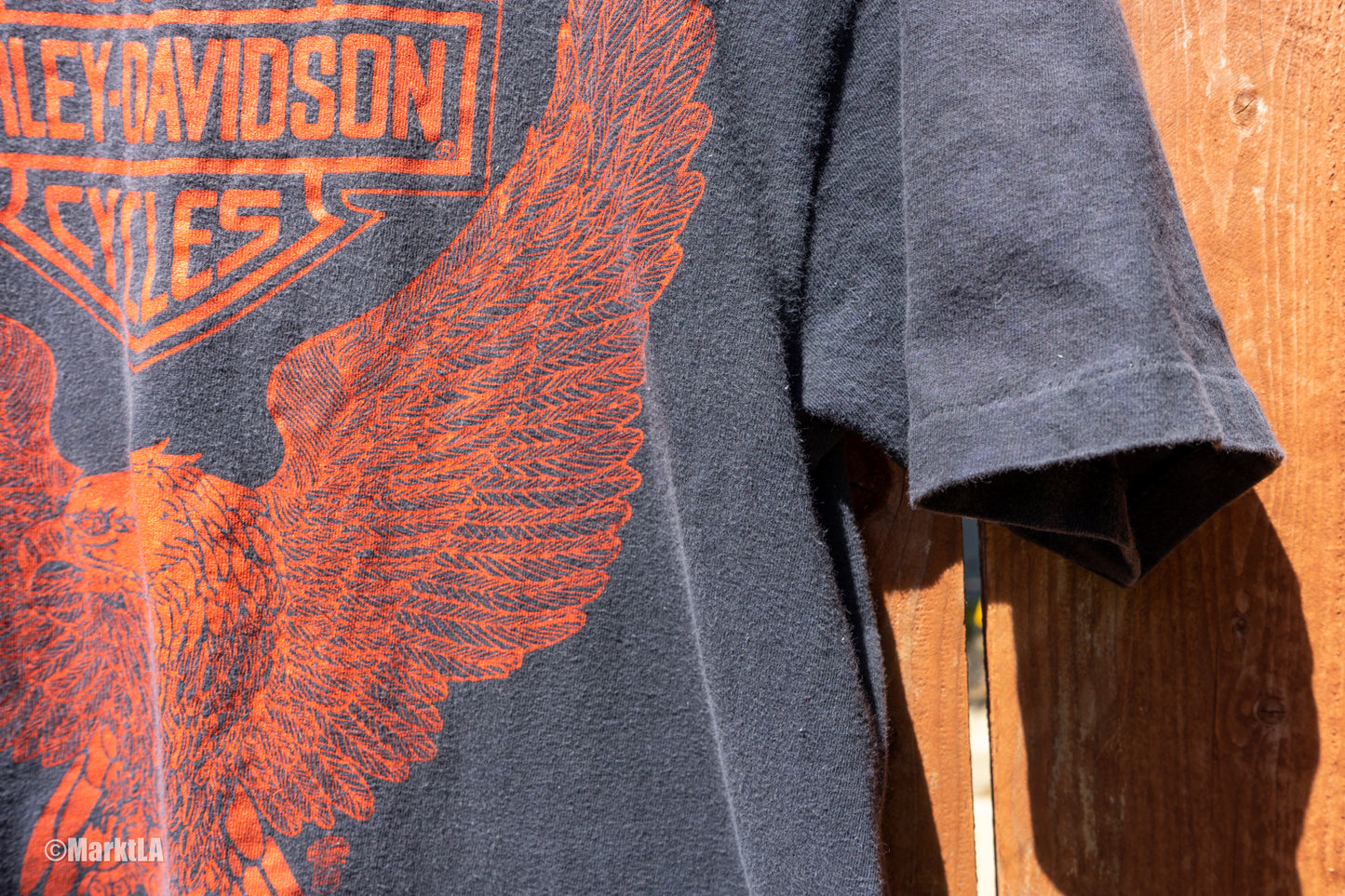 Vintage Harley Tee Orange Eagle