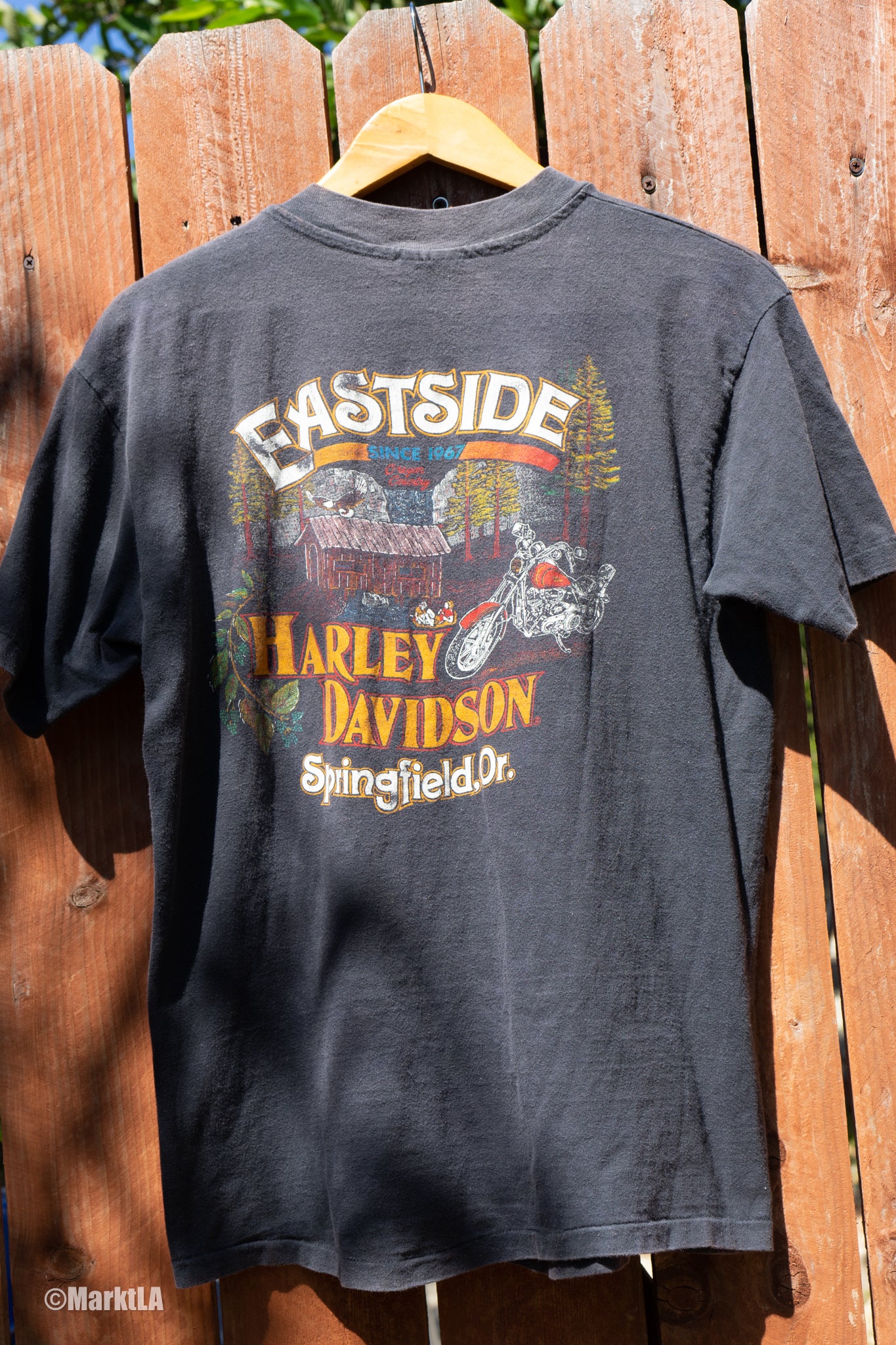 Vintage Harley Tee Orange Eagle