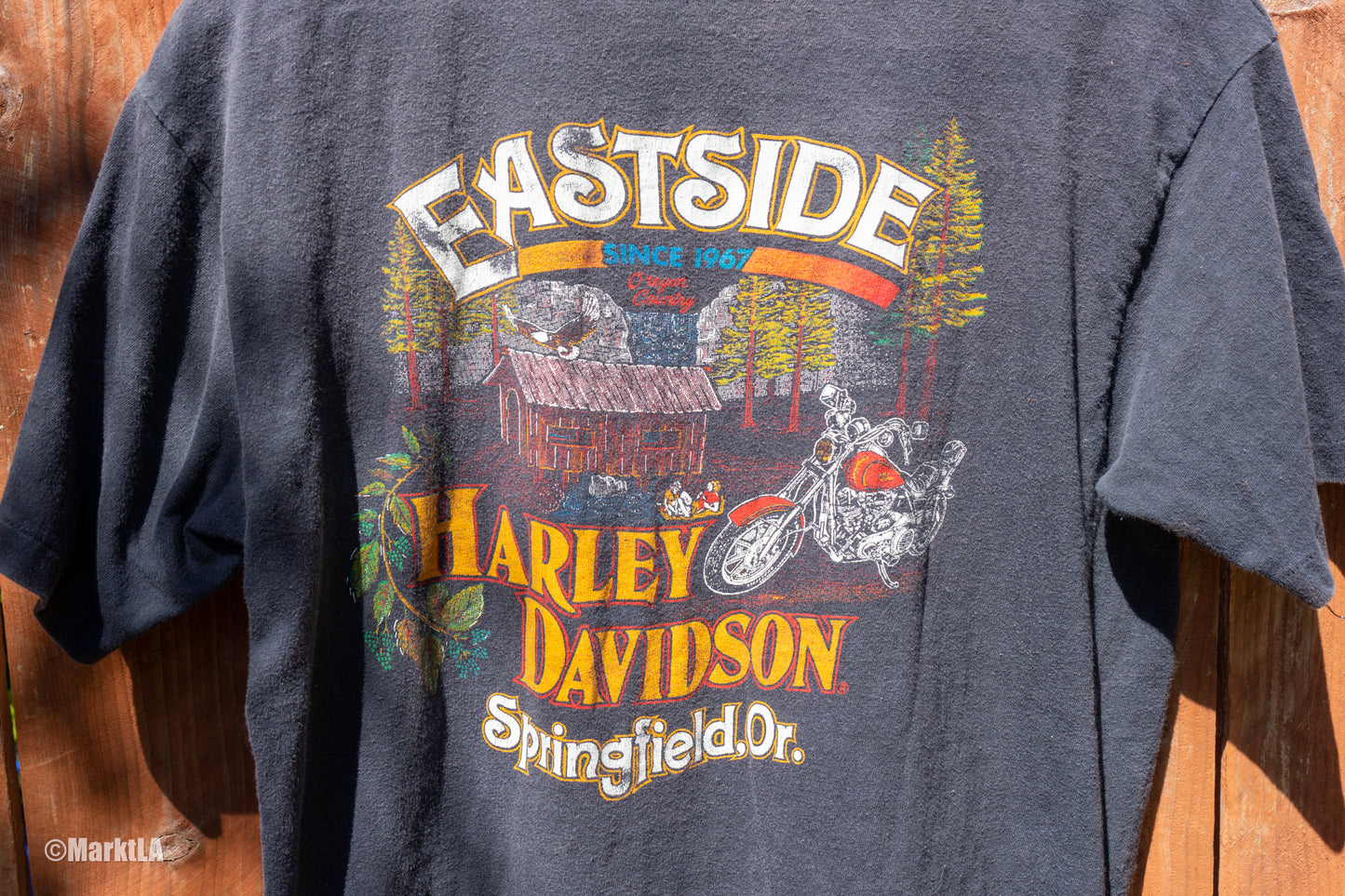 Vintage Harley Tee Orange Eagle