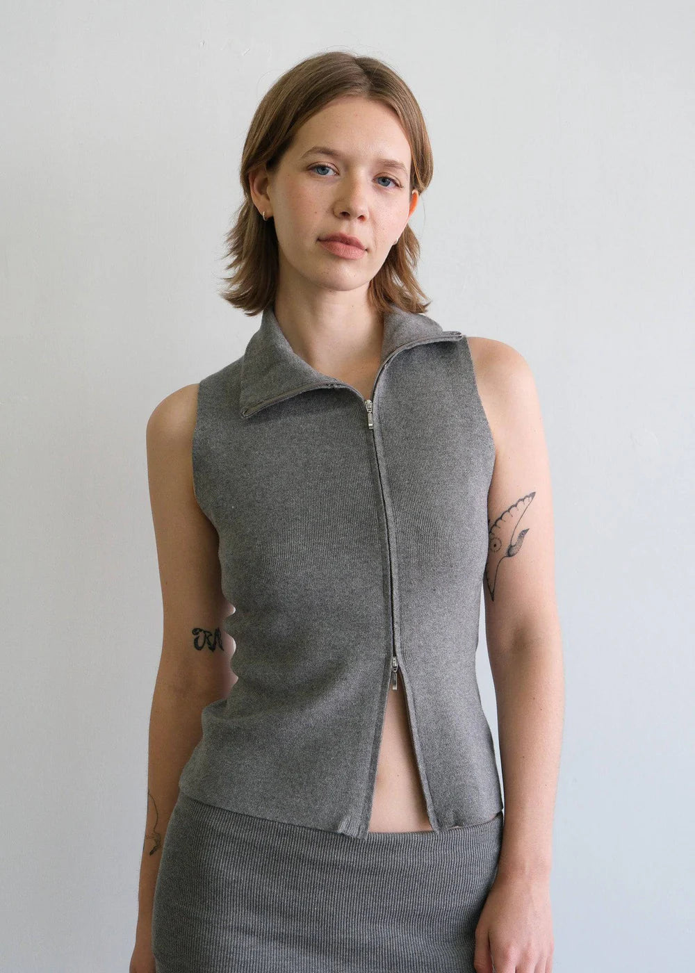 Geel Blake Vest in Heather Grey