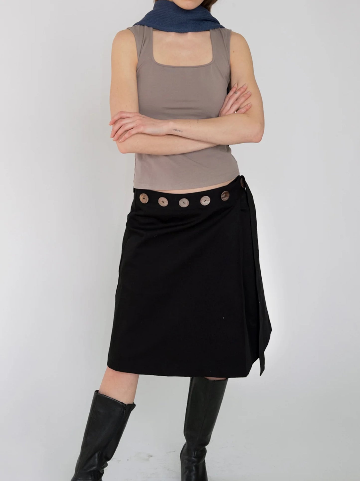 Lovethanks Button Skirt