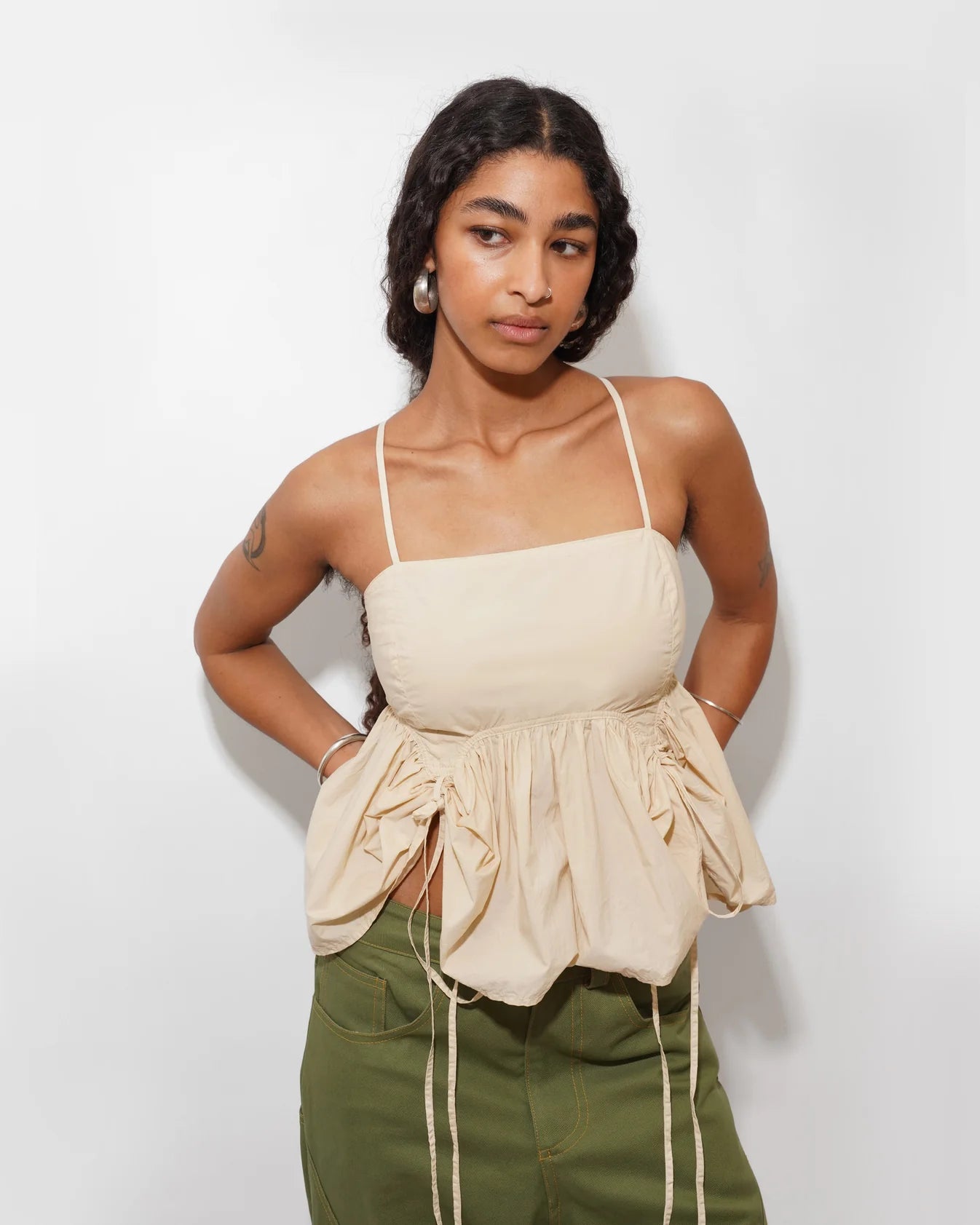 Ella Mae Butterfly Blouse in Coffee