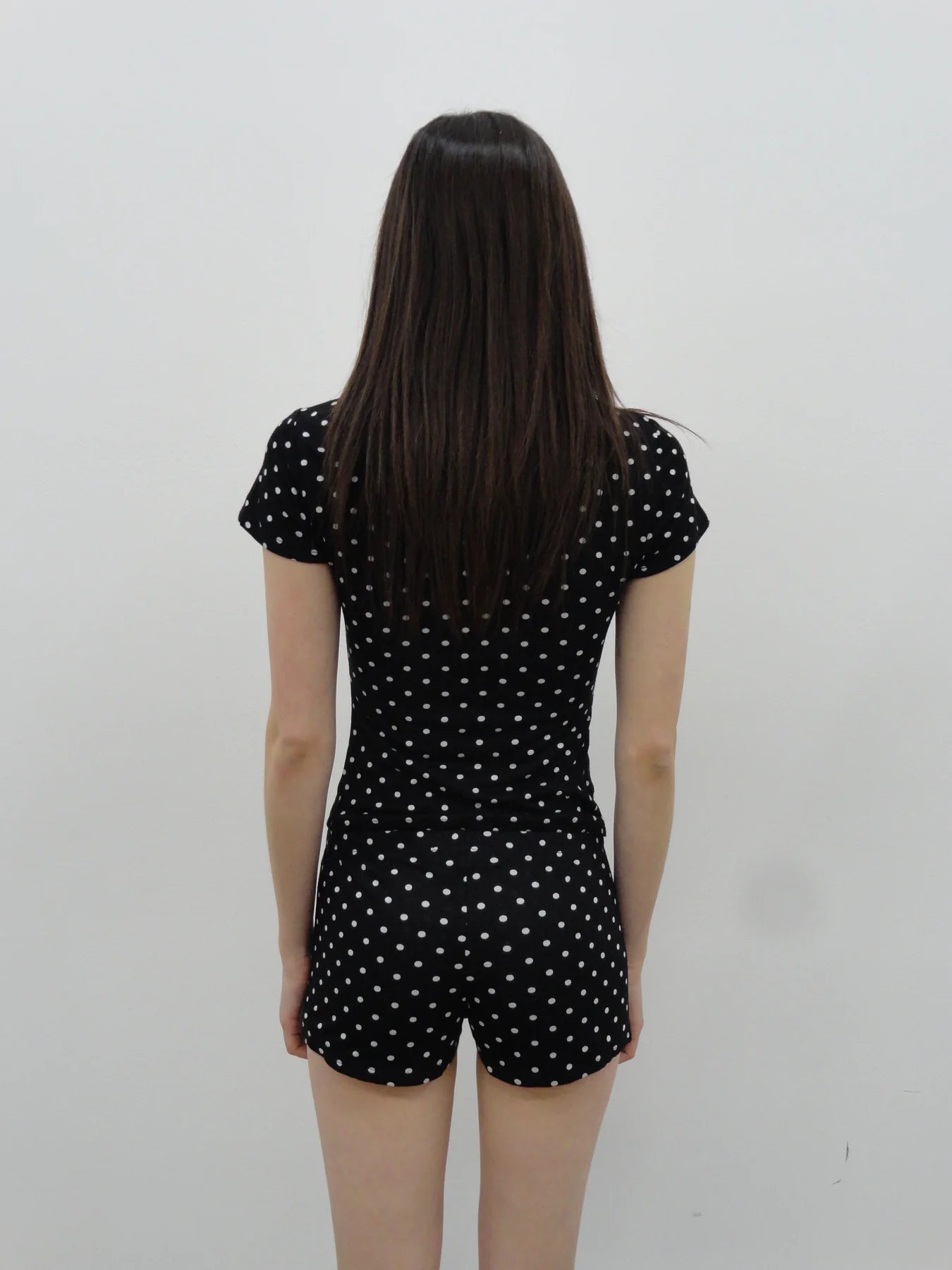 CAMPBELL&KRAMER Cleo Keyhole Top in Black Polka Dot