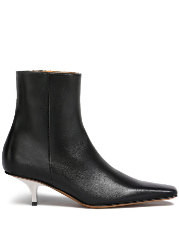 Marni Nappa Leather Heeled Ankle Boot (Sz 38)