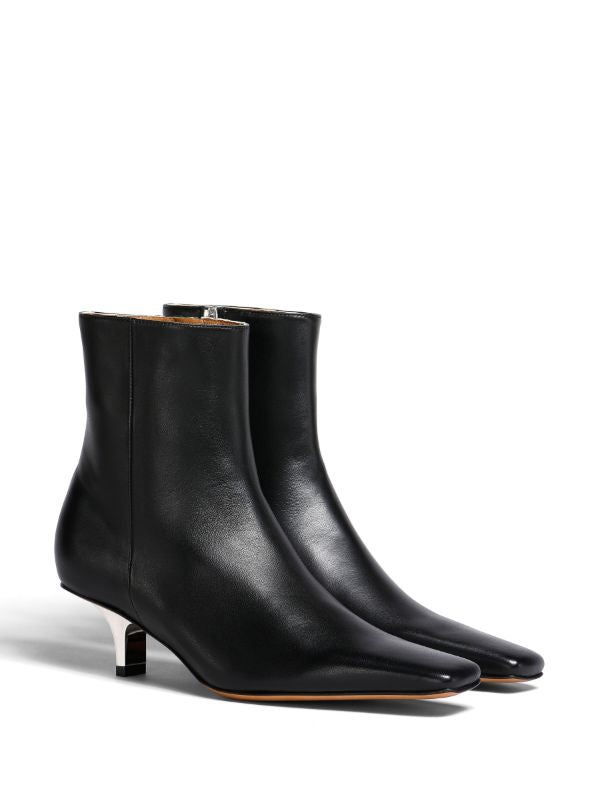 Marni Nappa Leather Heeled Ankle Boot (Sz 38)