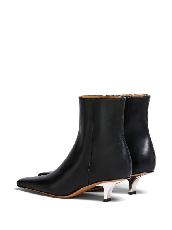 Marni Nappa Leather Heeled Ankle Boot (Sz 38)