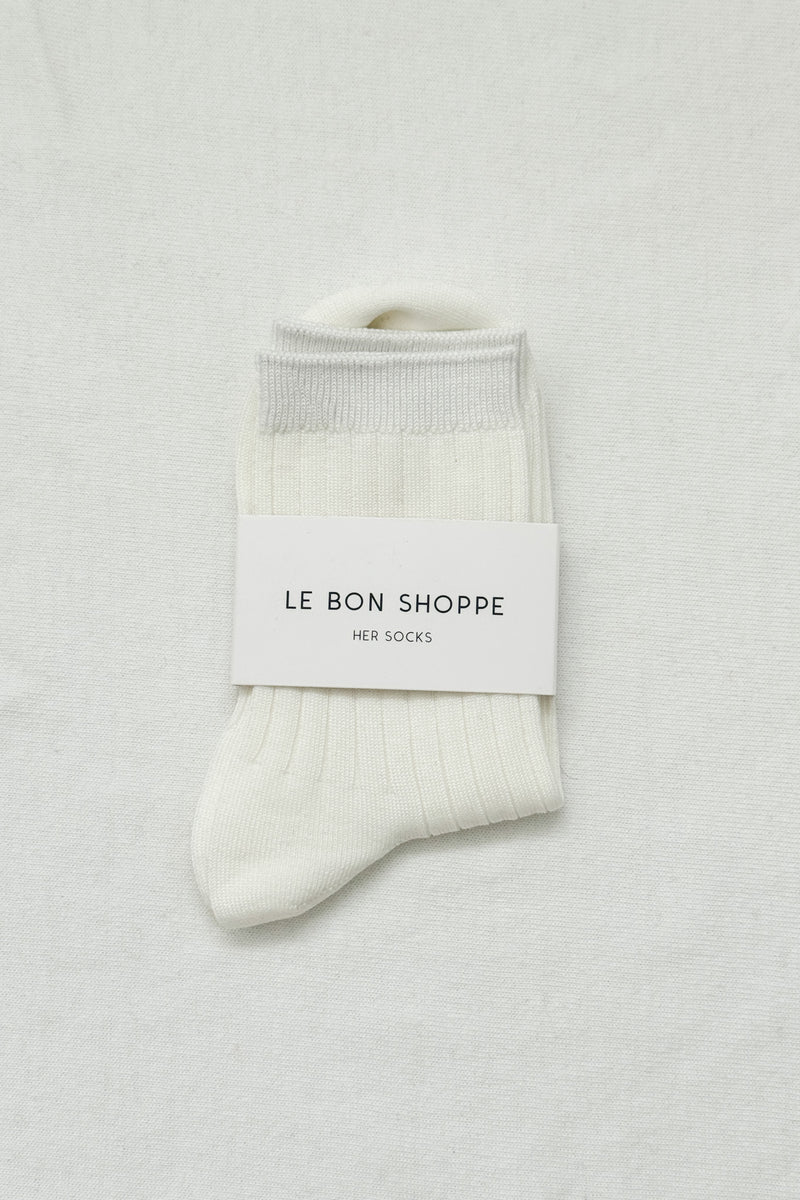 Le Bon Shoppe Her Socks in White