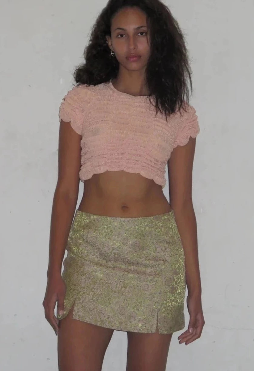 Permanent Vacation Flowering Mini Skirt