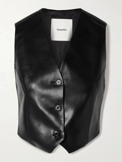 Nanushka Arnona Leather Vest (XS)