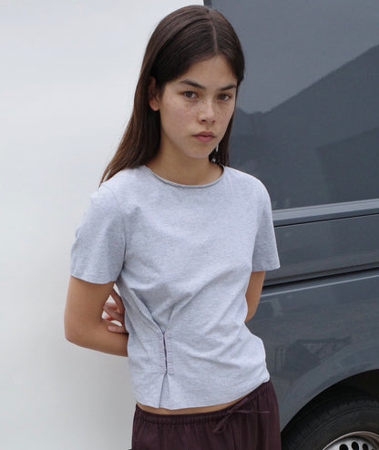 Deiji Pinch Tee in Grey (M)