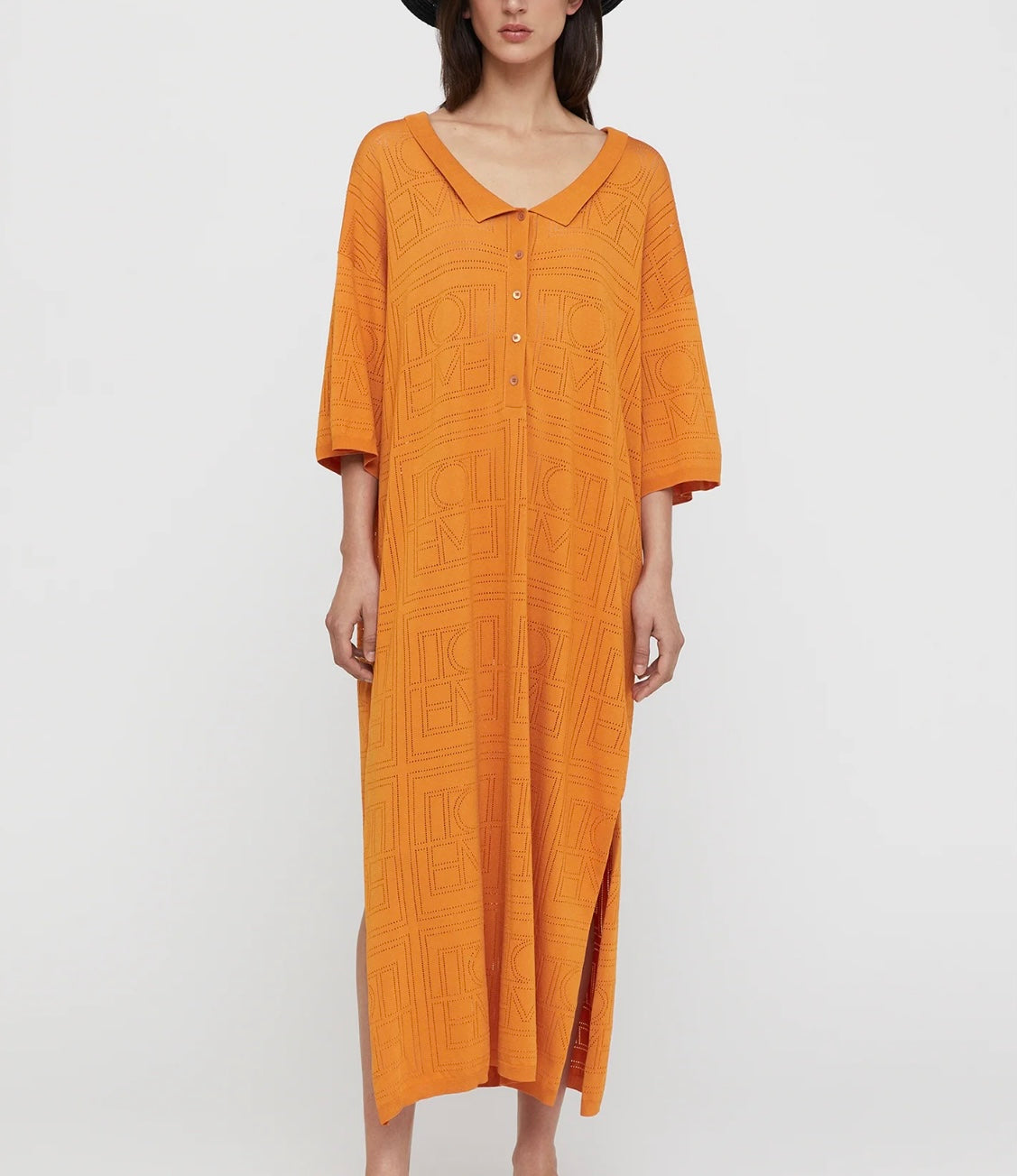 Toteme Monogram Pointelle Dress (M)