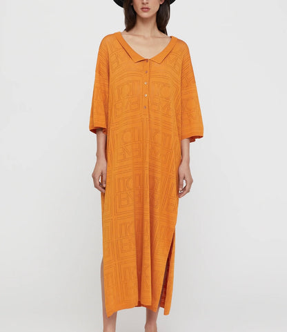 Toteme Monogram Pointelle Dress (M)