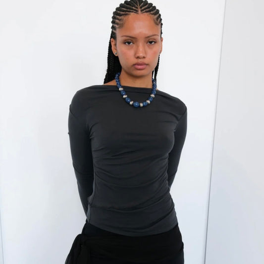 Geel Drew Top in Gloom