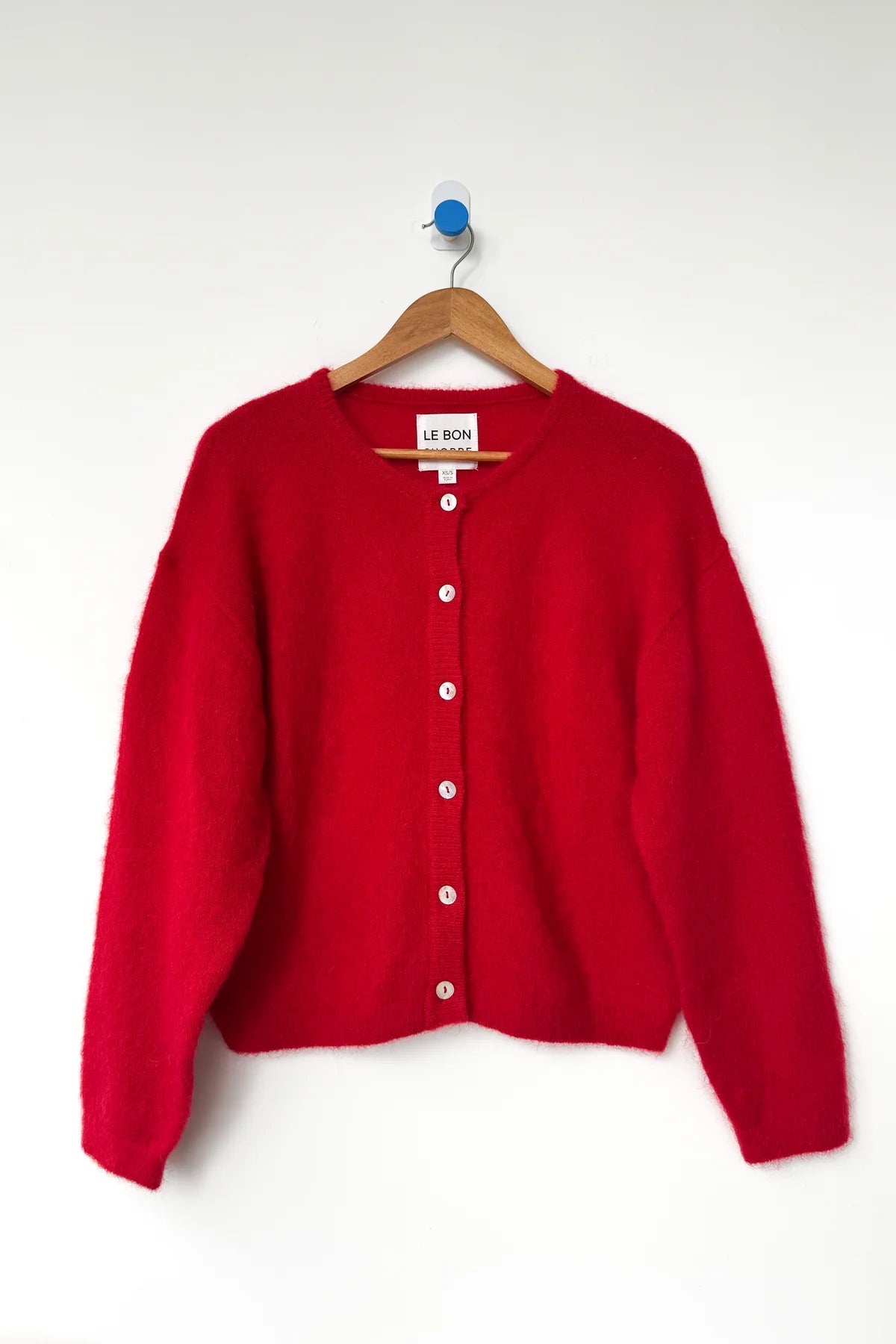 Le Bon Shoppe Leila Mohair Cardigan in Red