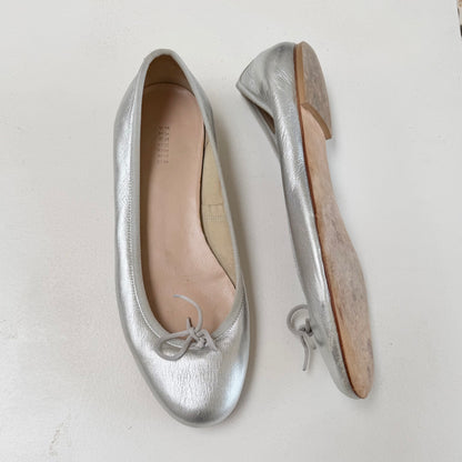 Barneys Silver Ballet Flats (Sz 38.5)