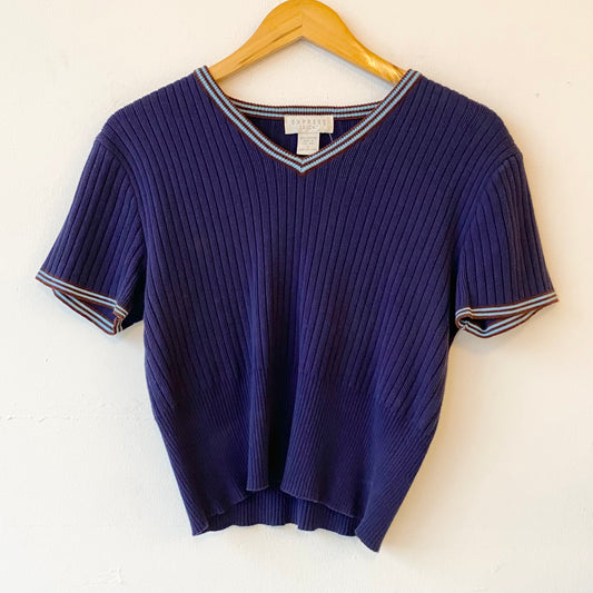 90s Rib Knit Top (L)