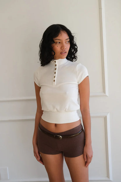 Geel Jasper Tee in White