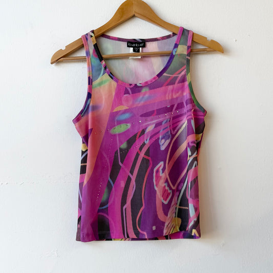 Vintage Bebe Abstract Tank (M)