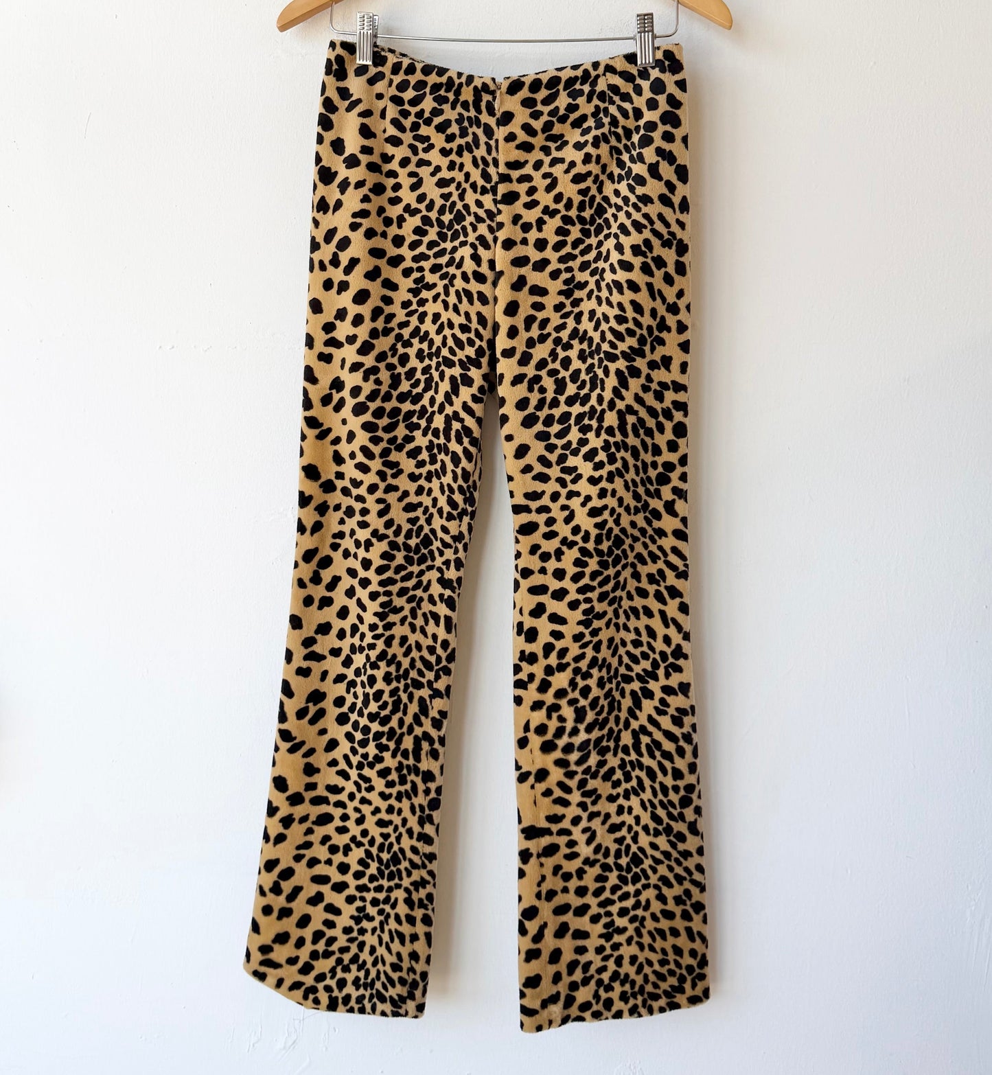 90s Gigi Clark Fuzzy Cheetah pants (S)