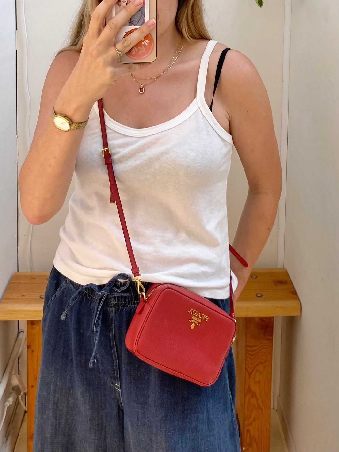 Prada Saffiano Mini Camera Bag