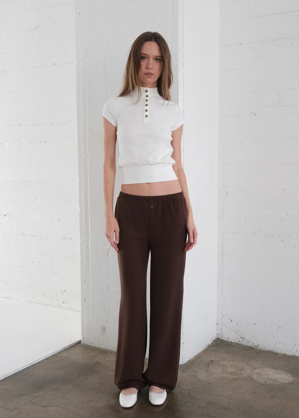 Geel Jasper Tee in White