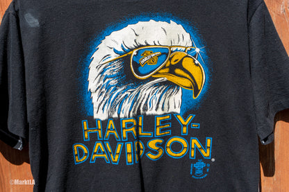 Harley Davidson Mirror Shades Eagle Vintage T-shirt 1980s size L