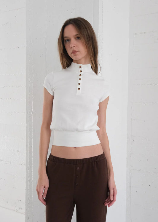 Geel Jasper Tee in White