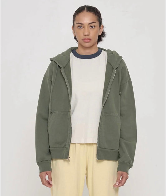 Everybody.World Trash Zip Up Hoodie in Pine