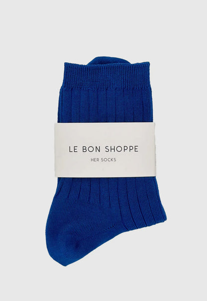 Le Bon Shoppe Her Socks in Cobalt