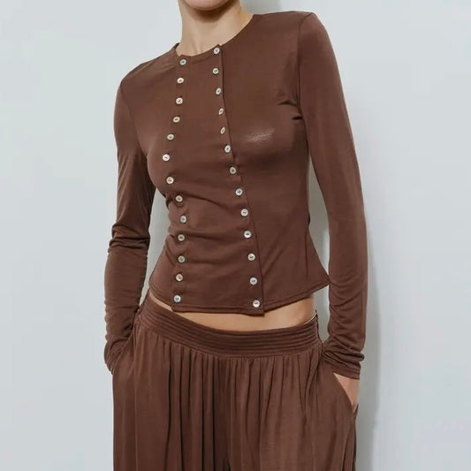 Loucia Cassia Double Button Top