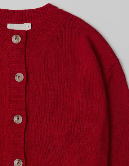 All Row The Lucy Cardigan in Red