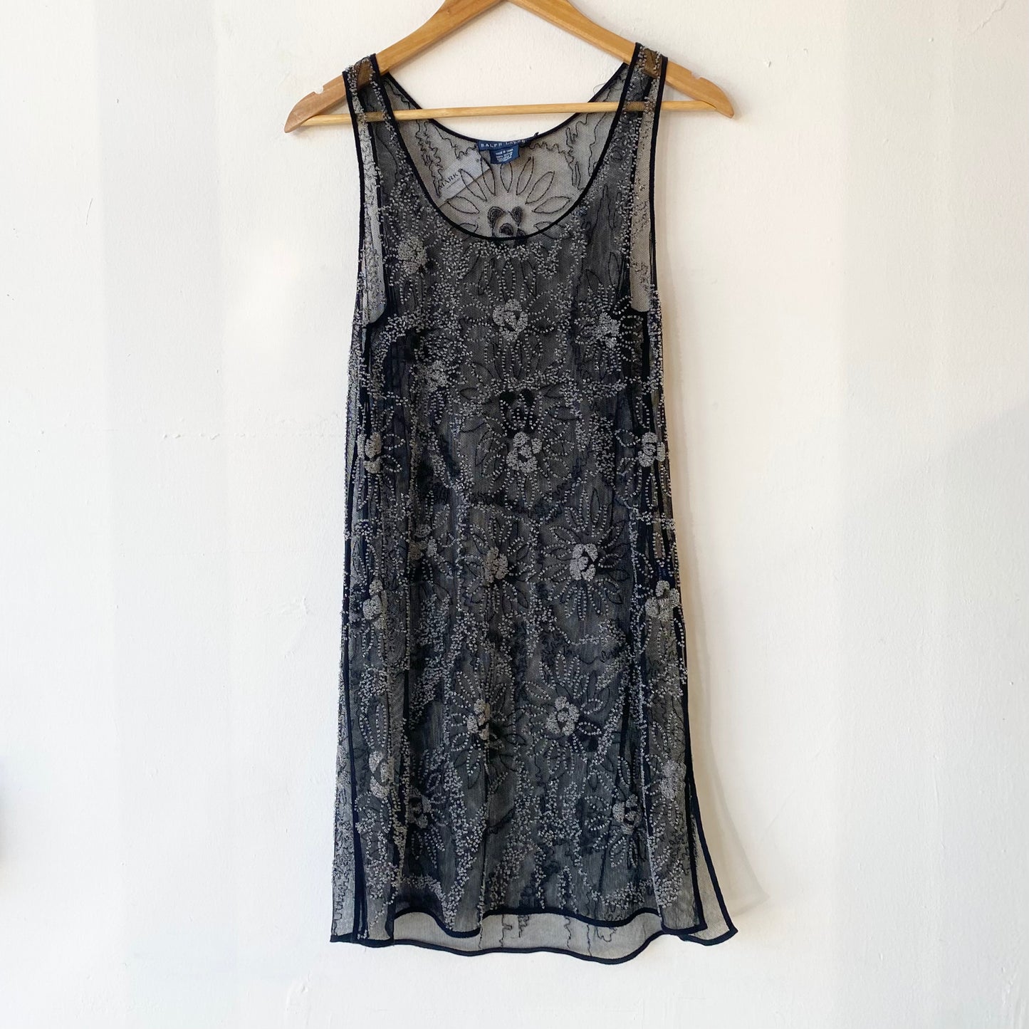 Vintage Ralph Lauren Beaded Dress (M)