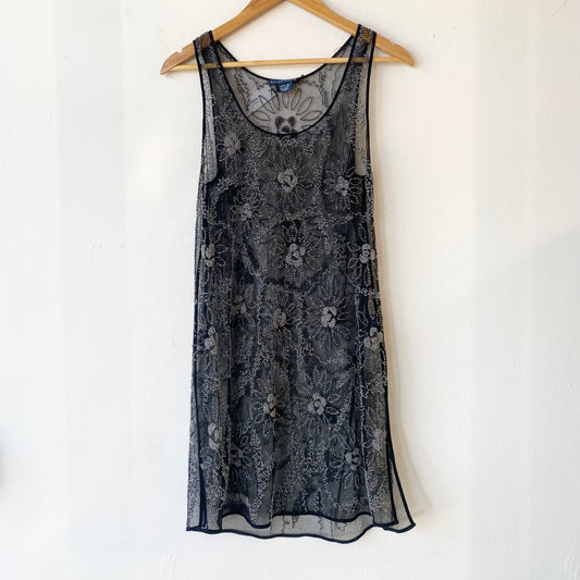 Vintage Ralph Lauren Beaded Dress (M)