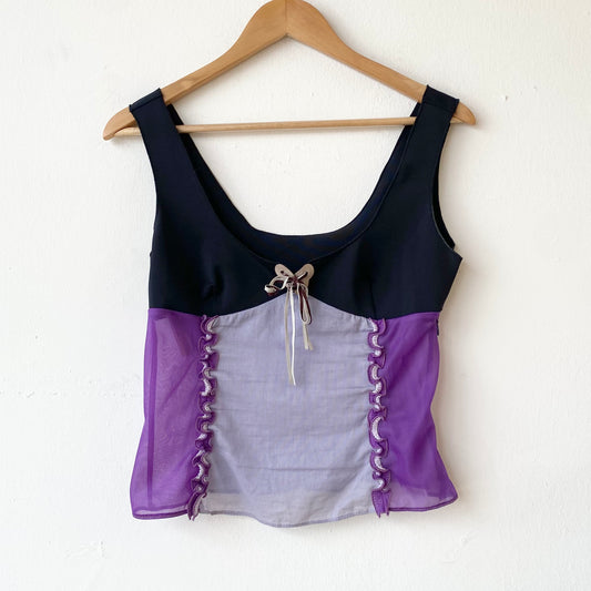 Vintage Italian Patchwork Top (Sz 44/L)