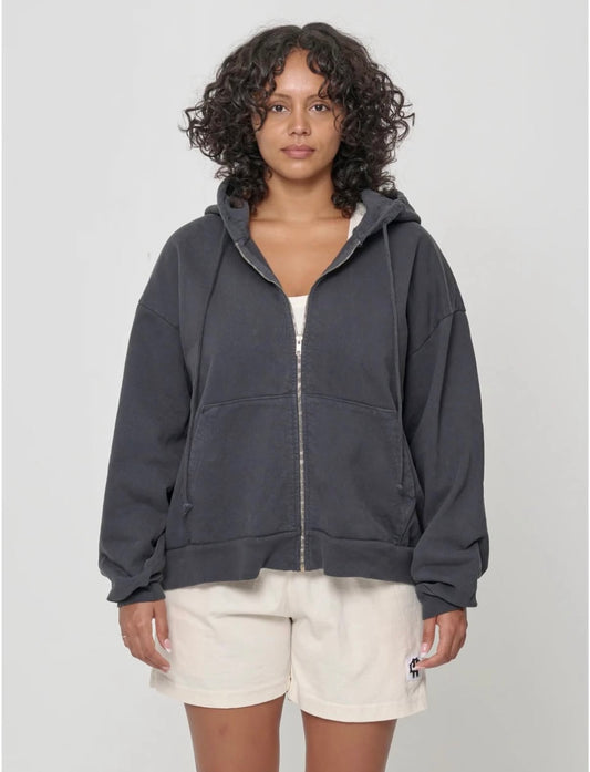 Everybody.World Trash Zip Up Hoodie in Slate