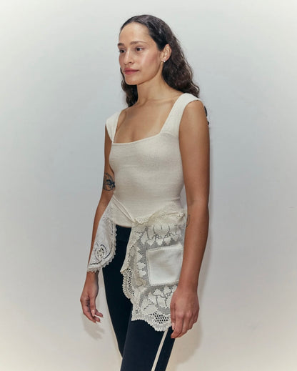 Pearle Knits Chubby Tank in Cream