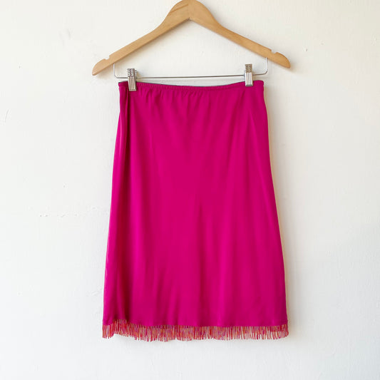 Vintage Silk Beaded Skirt(M)