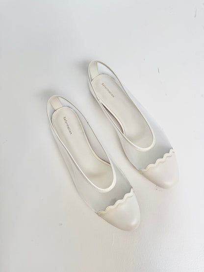 Reformation Tamara Cap Toe Flat (Sz 10)