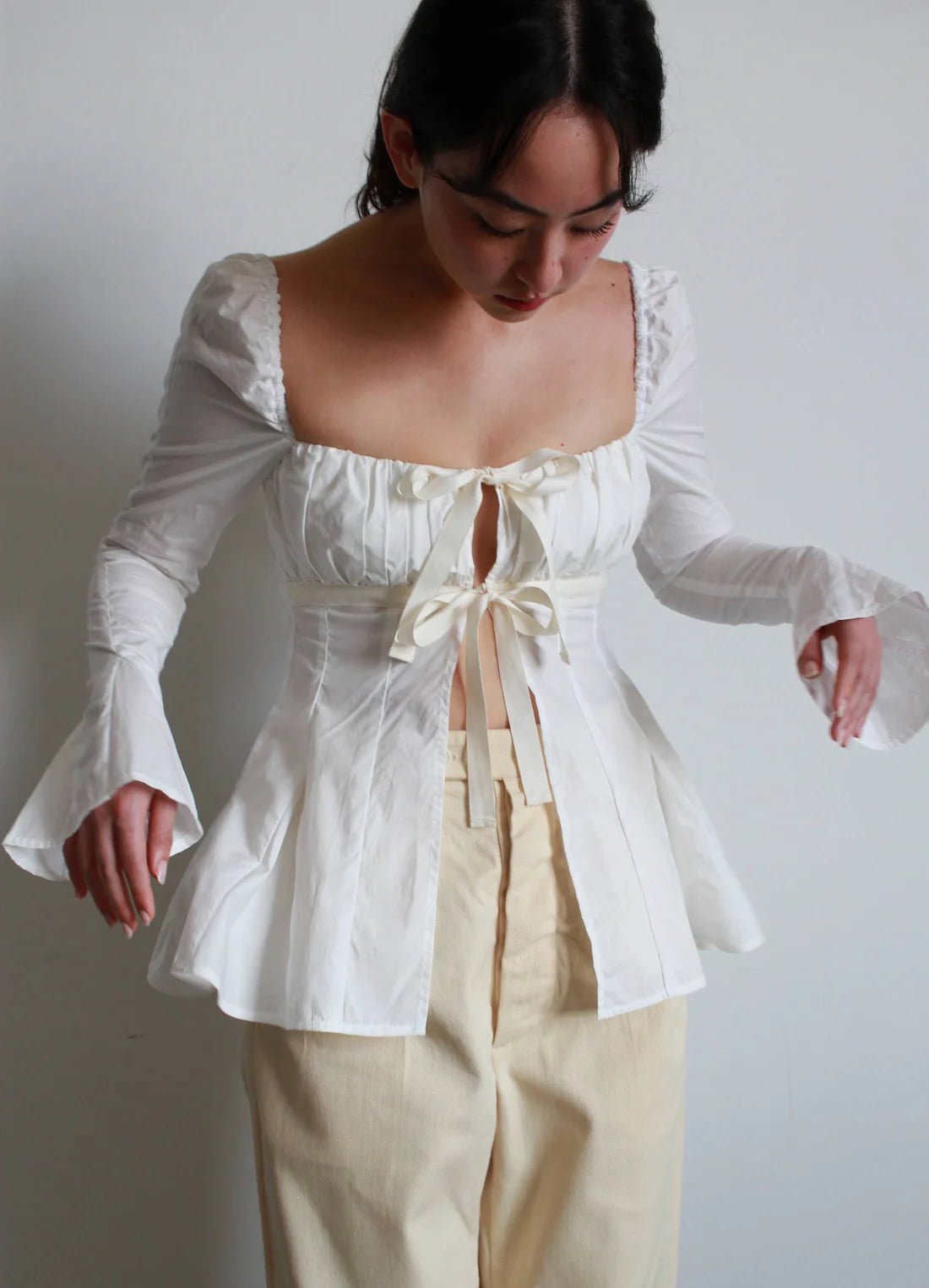 Koredoko The Peignoir Top in White