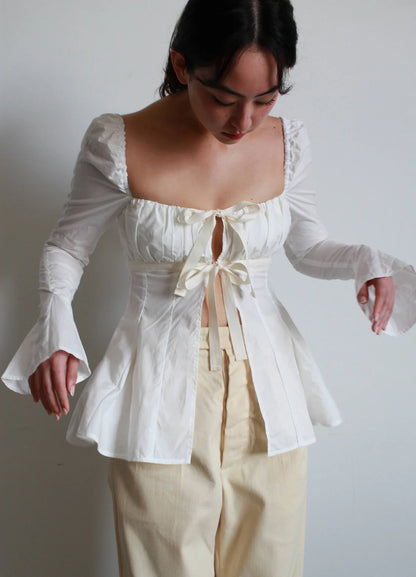 Koredoko The Peignoir Top in White