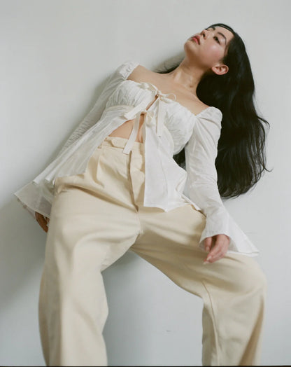 Koredoko The Peignoir Top in White