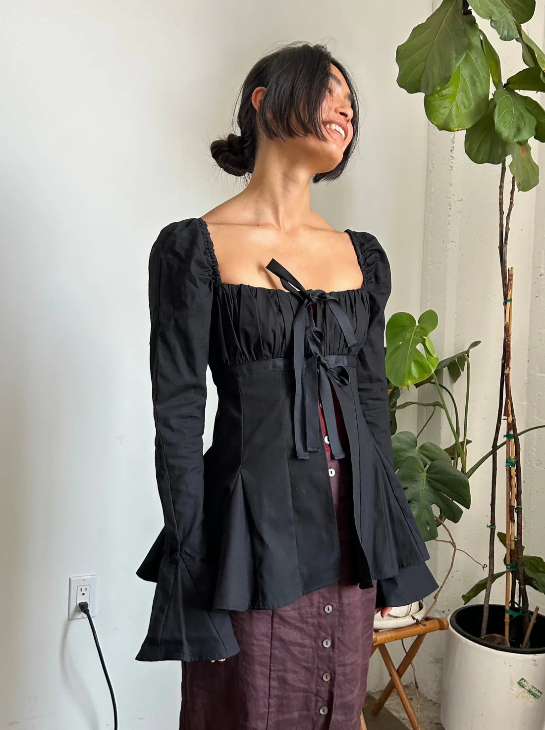 Koredoko The Peignoir Top in Night