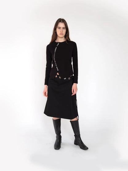 Lovethanks Button Skirt