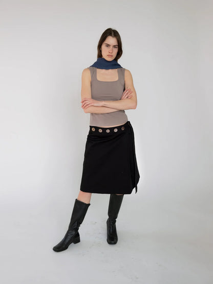 Lovethanks Button Skirt